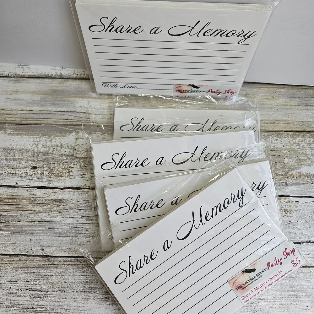 125 Elegant Memory Sharing Cards, SHARE A MEMORY